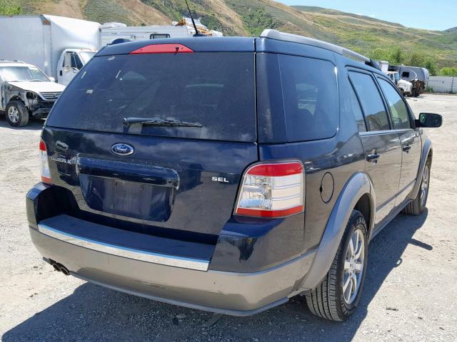 1FMDK02W08GA41286 - 2008 FORD TAURUS X S BLUE photo 4