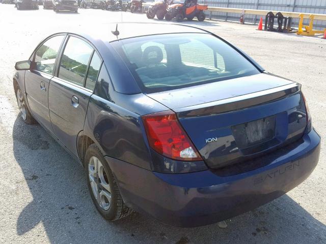 1G8AJ55F07Z158219 - 2007 SATURN ION LEVEL BLUE photo 3