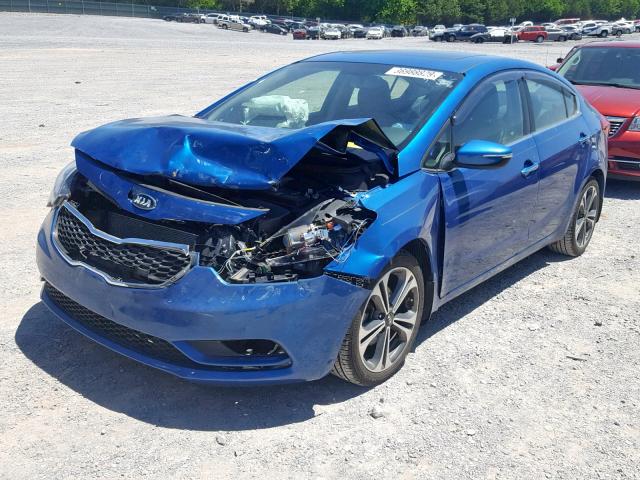 KNAFZ4A8XE5169607 - 2014 KIA FORTE EX BLUE photo 2