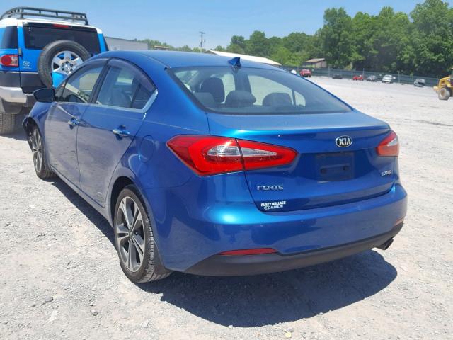 KNAFZ4A8XE5169607 - 2014 KIA FORTE EX BLUE photo 3