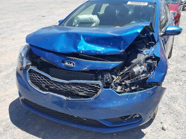 KNAFZ4A8XE5169607 - 2014 KIA FORTE EX BLUE photo 9