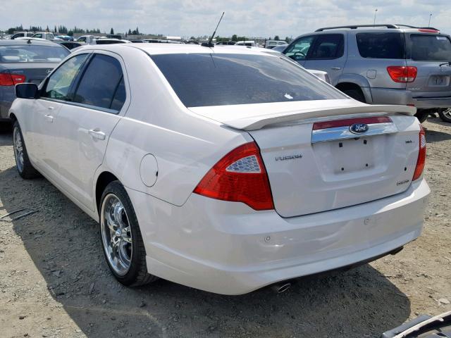 3FAHP0JG5CR212588 - 2012 FORD FUSION SEL WHITE photo 3