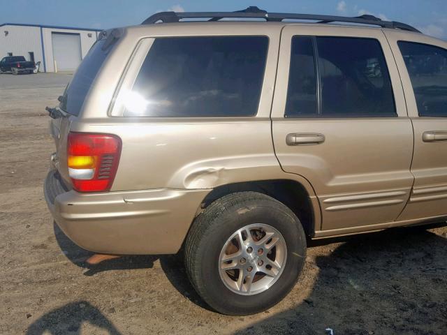 1J4G268S0XC640388 - 1999 JEEP GRAND CHER GOLD photo 9