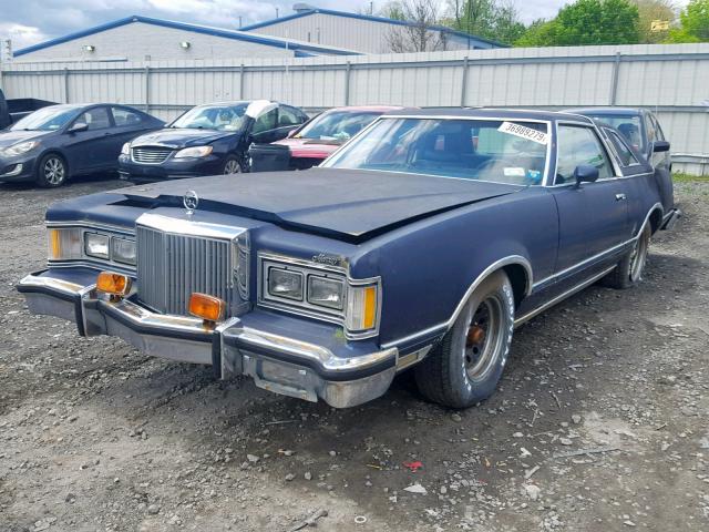 8H93H646081 - 1978 MERCURY COUGAR BLUE photo 2