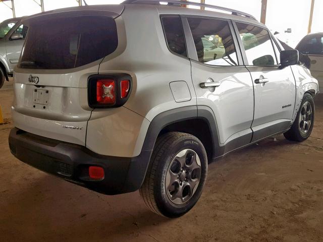 ZACCJAAB3HPF90913 - 2017 JEEP RENEGADE S SILVER photo 4