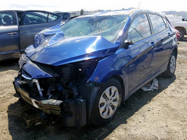 KMHCT5AE3FU202422 - 2015 HYUNDAI ACCENT GS BLUE photo 2