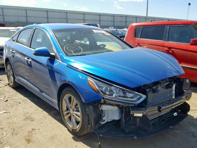 5NPE34AF5JH685947 - 2018 HYUNDAI SONATA SPO BLUE photo 1