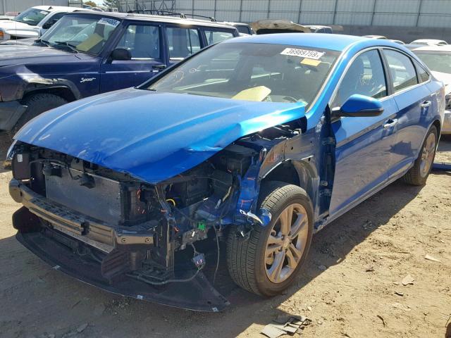 5NPE34AF5JH685947 - 2018 HYUNDAI SONATA SPO BLUE photo 2