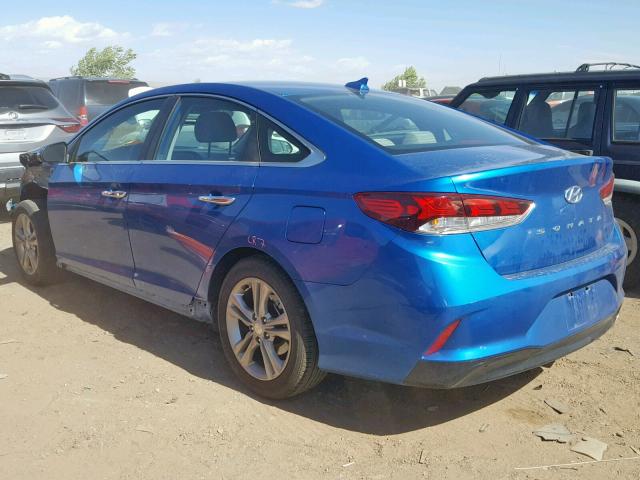 5NPE34AF5JH685947 - 2018 HYUNDAI SONATA SPO BLUE photo 3