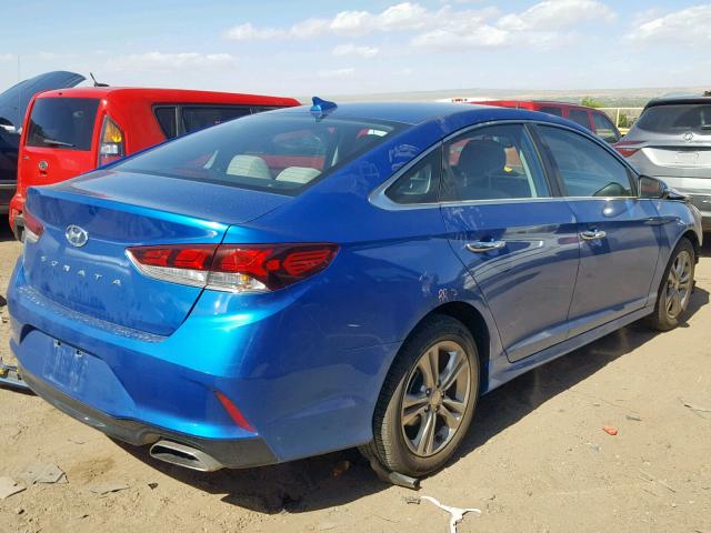 5NPE34AF5JH685947 - 2018 HYUNDAI SONATA SPO BLUE photo 4