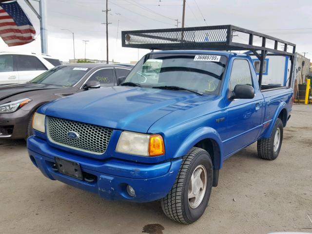 1FTYR10U01TA63987 - 2001 FORD RANGER BLUE photo 2