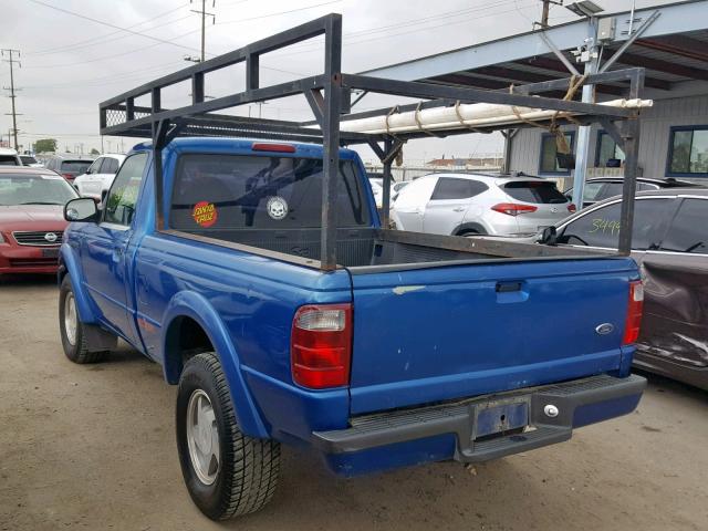 1FTYR10U01TA63987 - 2001 FORD RANGER BLUE photo 3