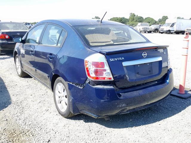 3N1AB6AP0CL745158 - 2012 NISSAN SENTRA 2.0 BLUE photo 3