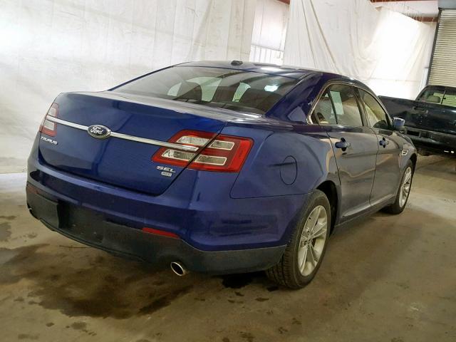 1FAHP2H85DG202338 - 2013 FORD TAURUS SEL BLUE photo 4