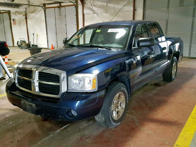 1D3HW48NX7S176360 - 2007 DODGE DAKOTA QUA BLUE photo 2