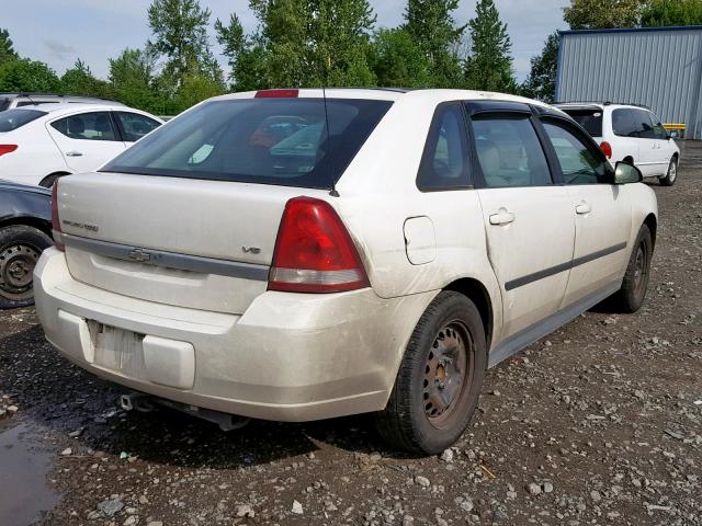 1G1ZS64855F257382 - 2005 CHEVROLET MALIBU MAX WHITE photo 4
