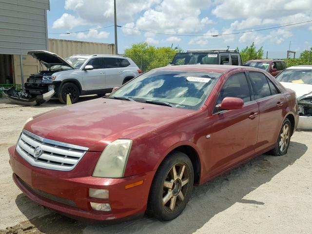 1G6DC67A250199363 - 2005 CADILLAC STS BURGUNDY photo 2