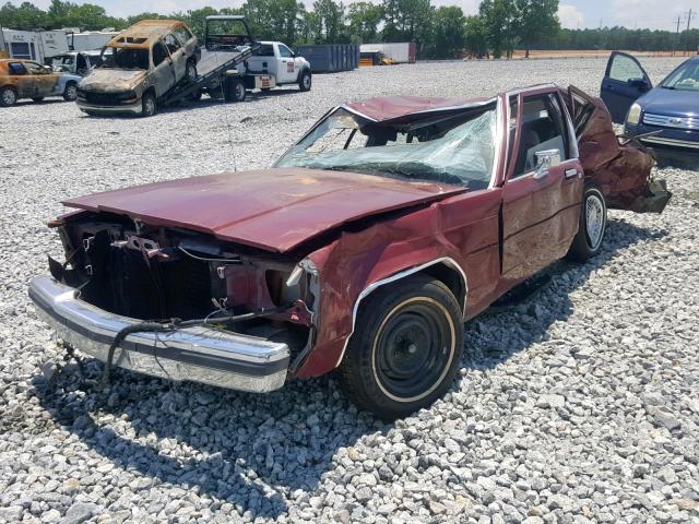 2FABP72F1JX195713 - 1988 FORD CROWN VICT BURGUNDY photo 2