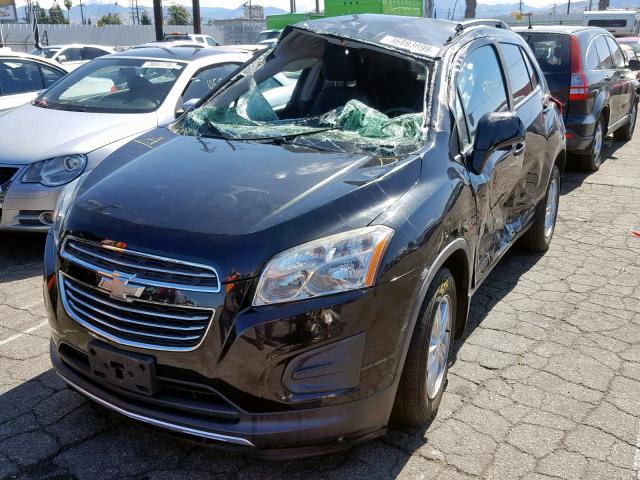 3GNCJLSB6FL205092 - 2015 CHEVROLET TRAX 1LT BLACK photo 2