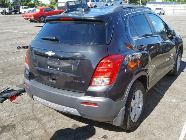 3GNCJLSB6FL205092 - 2015 CHEVROLET TRAX 1LT BLACK photo 4