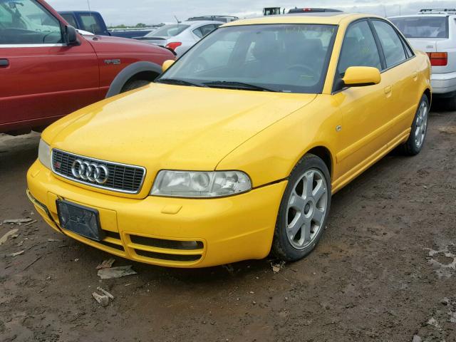 WAURD68D81A135144 - 2001 AUDI S4 2.7 QUA YELLOW photo 2