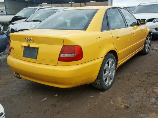 WAURD68D81A135144 - 2001 AUDI S4 2.7 QUA YELLOW photo 4