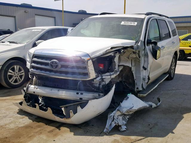 5TDJW5G10HS153694 - 2017 TOYOTA SEQUOIA LI WHITE photo 2