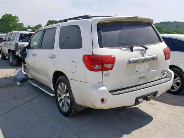 5TDJW5G10HS153694 - 2017 TOYOTA SEQUOIA LI WHITE photo 3