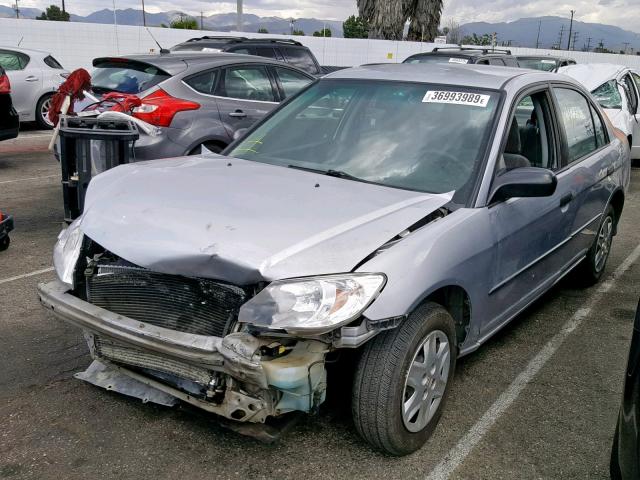 2HGES16315H558693 - 2005 HONDA CIVIC DX V SILVER photo 2