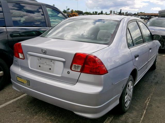 2HGES16315H558693 - 2005 HONDA CIVIC DX V SILVER photo 4