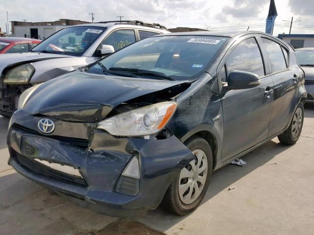 JTDKDTB3XD1552904 - 2013 TOYOTA PRIUS C BLACK photo 2