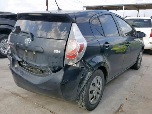 JTDKDTB3XD1552904 - 2013 TOYOTA PRIUS C BLACK photo 4