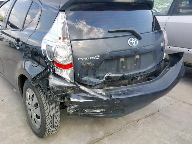 JTDKDTB3XD1552904 - 2013 TOYOTA PRIUS C BLACK photo 9