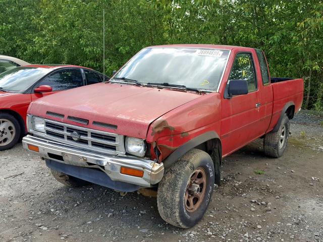 1N6SD16Y9LC312267 - 1990 NISSAN D21 KING C RED photo 2