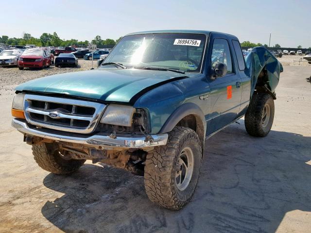 1FTZR15X0WPA46727 - 1998 FORD RANGER SUP GREEN photo 2