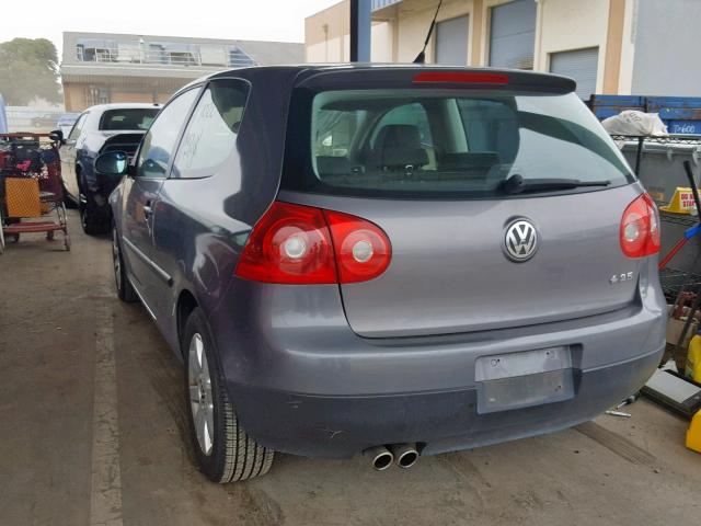 WVWBA71K89W038536 - 2009 VOLKSWAGEN RABBIT GRAY photo 3