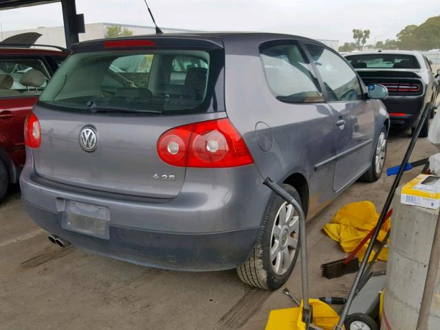 WVWBA71K89W038536 - 2009 VOLKSWAGEN RABBIT GRAY photo 4