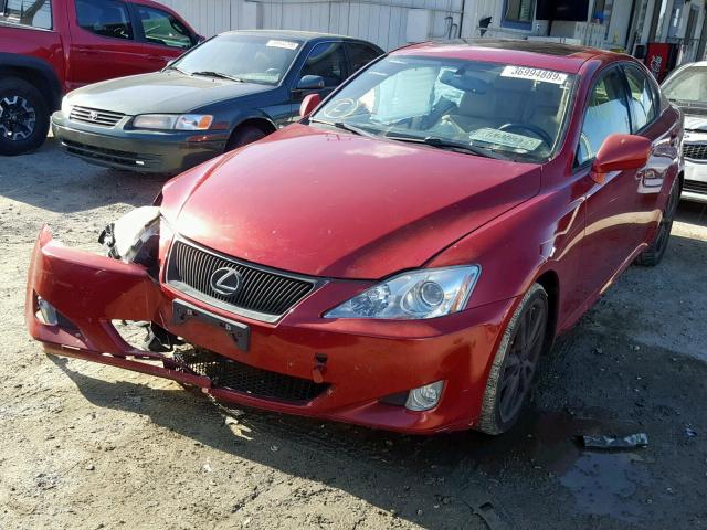 JTHBK262465011682 - 2006 LEXUS IS 250 RED photo 2