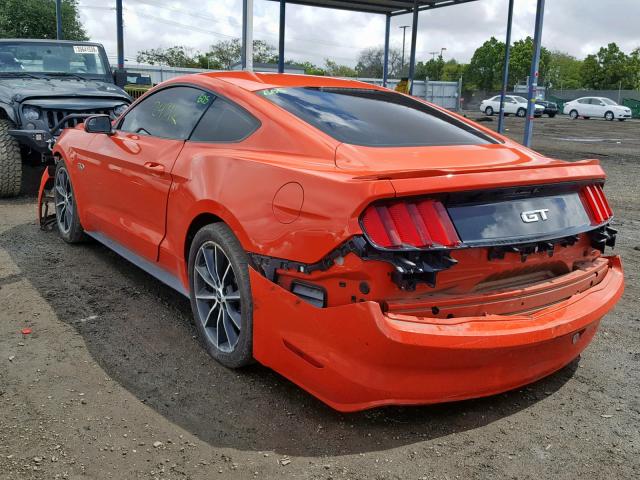 1FA6P8CF9G5305262 - 2016 FORD MUSTANG GT ORANGE photo 3