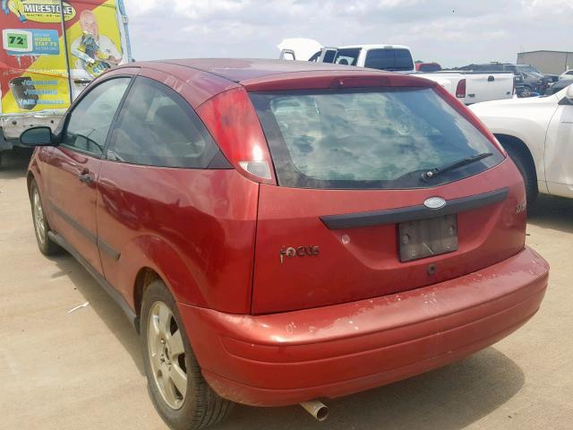 3FAFP31371R129229 - 2001 FORD FOCUS ZX3 RED photo 3