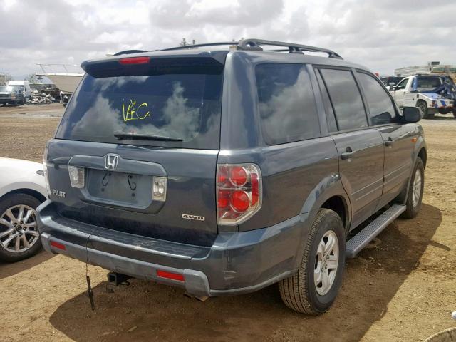 2HKYF18106H516939 - 2006 HONDA PILOT LX CHARCOAL photo 4