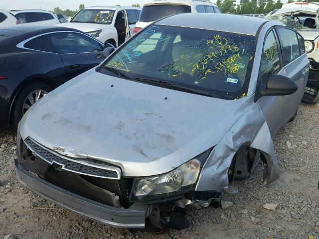 1G1PC5SH7B7201659 - 2011 CHEVROLET CRUZE LS SILVER photo 2