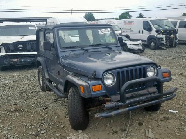 1J4FA29P21P374129 - 2001 JEEP WRANGLER / BLUE photo 1