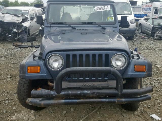 1J4FA29P21P374129 - 2001 JEEP WRANGLER / BLUE photo 9