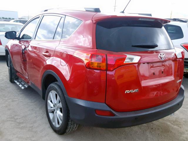 JTMYFREV6D5004282 - 2013 TOYOTA RAV4 LIMIT RED photo 3