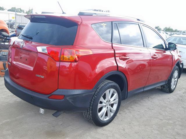 JTMYFREV6D5004282 - 2013 TOYOTA RAV4 LIMIT RED photo 4