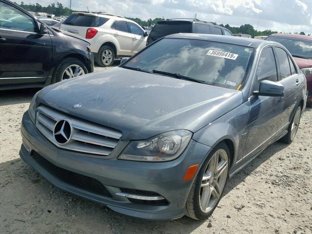 WDDGF4HB0CR215460 - 2012 MERCEDES-BENZ C 250 GRAY photo 2