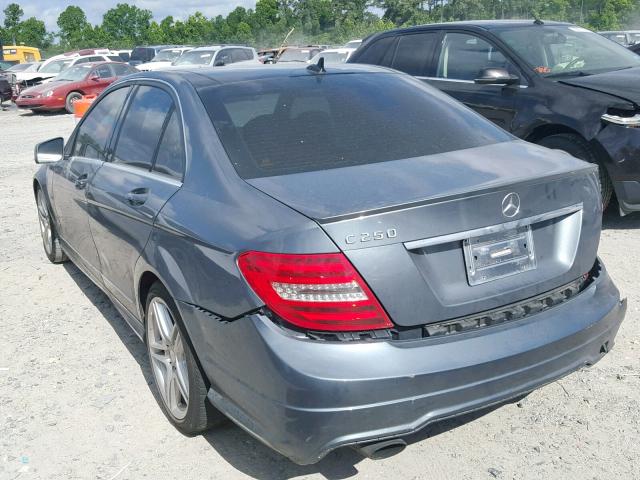 WDDGF4HB0CR215460 - 2012 MERCEDES-BENZ C 250 GRAY photo 3