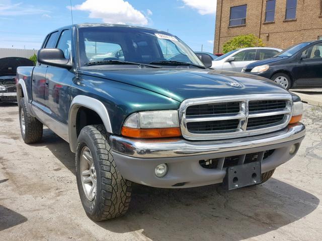 1B7HG2AN31S272178 - 2001 DODGE DAKOTA QUA GREEN photo 1