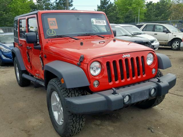 1C4BJWDG6FL509548 - 2015 JEEP WRANGLER U RED photo 1